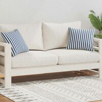 Buitenkussens 45x45 cm gestreept marineblauw 2 st 2