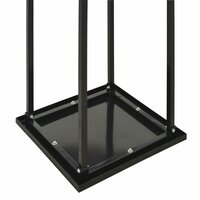 Haardhoutrek met basis 37x37x113 cm staal zwart 5