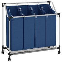 Wassorteerder met 4 zakken staal blauw 2