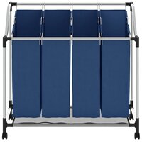 Wassorteerder met 4 zakken staal blauw 5