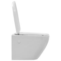 Hangend toilet randloos keramiek wit 4