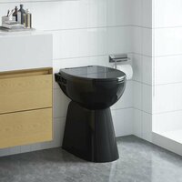Randloos Toilet 7 cm extra hoogte soft-close keramiek zwart 3