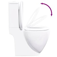 Toilet met afvoer achter keramiek wit 7