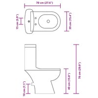 Toilet met stortbak wit 9