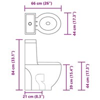 Toilet rond afvoer onder keramiek zwart 9