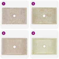 Gootsteen 45x30x12 cm marmer hoogglans cr&egrave;mekleurig 10