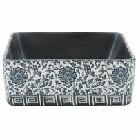 Opzetwasbak rechthoekig 46x35,5x13 cm keramiek zwart en blauw 5