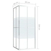 Douchecabine 80x80x180 cm ESG 9