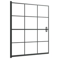 Douchewand 116x140 cm ESG zwart 2