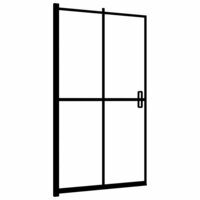 Douchewand inklapbaar 80x140 cm ESG zwart 4