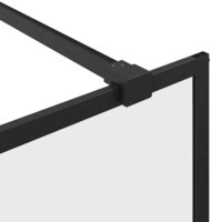 Inloopdouchewand 80x195 cm ESG-glas transparant en zwart 7