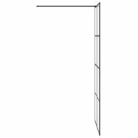 Inloopdouchewand 90x195 cm ESG-glas transparant en zwart 5