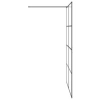 Inloopdouchewand 140x195 cm ESG-glas transparant en zwart 5