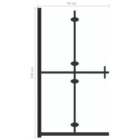 Inloopdouchewand inklapbaar 70x190 cm ESG-glas transparant 7