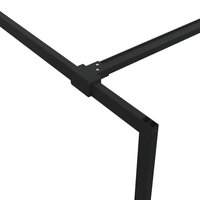 Inloopdouchewand 90x195 cm halfmat ESG-glas zwart 6