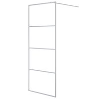 Inloopdouchewand 80x195 cm transparant ESG-glas zilverkleurig 2