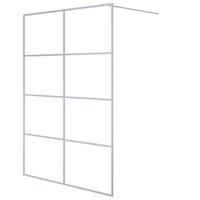 Inloopdouchewand 140x195 cm transparant ESG-glas zilverkleurig 2