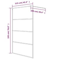 Inloopdouchewand 115x195 cm transparant ESG-glas wit 7