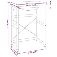 Wastafelframe met inbouwwastafel ijzer wit 7