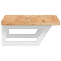 Badkamer wandschap staal en massief eikenhout 5