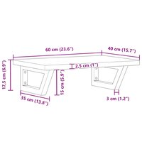 Badkamer wandschap staal en massief beukenhout 11