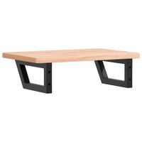 Badkamer wandschap staal en massief beukenhout 6