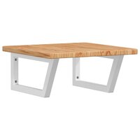 Badkamer wandschap staal en massief eikenhout 2