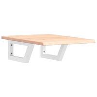 Badkamer wandschap staal en massief eikenhout 2
