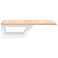 Badkamer wandschap staal en massief eikenhout 5