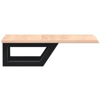Badkamer wandschap staal en massief eikenhout 5