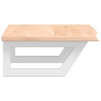 Badkamer wandschap staal en massief eikenhout  5