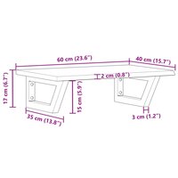 Badkamer wandschap staal en massief eikenhout  11