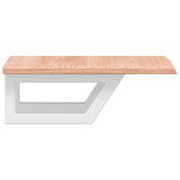 Badkamer wandschap staal en massief eikenhout 5