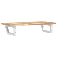 Badkamer wandschap staal en massief acaciahout 6