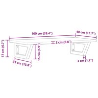 Badkamer wandschap staal en massief acaciahout 11