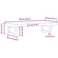 Badkamer wandschap staal en massief acaciahout 11
