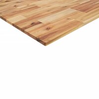 Badkamer wandschap staal en massief acaciahout 10