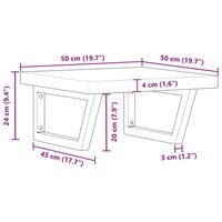 Badkamer wandschap staal en massief acaciahout 11