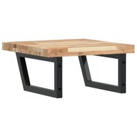 Badkamer wandschap staal en massief acaciahout 6