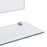 Wandspiegel met 5 schappen 50x60 cm zilverkleurig 4