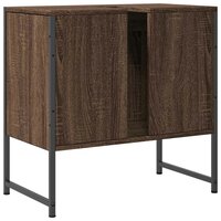 Wastafelkast 60x33x60 cm bewerkt hout bruin eikenkleurig 6