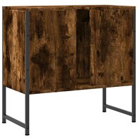 Badkamerkast 60x33x60 cm bewerkt hout gerookt eikenkleurig 6