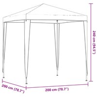 Partytent 200 x 200 x 240 cm Lichtgrijs PE en staal 9