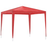 Partytent 250 x 250 x 240 cm Rood PE en staal 2
