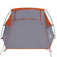 Tunneltent 2-persoons waterdicht grijs en oranje 8