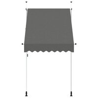 Luifel handmatig uittrekbaar 150 cm antraciet 3