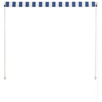 Luifel uittrekbaar 150x150 cm blauw en wit 5