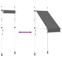 Luifel handmatig uittrekbaar 100 cm antraciet 7