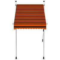 Luifel handmatig uittrekbaar 100 cm oranje en bruin 2