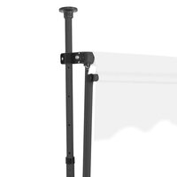 Luifel handmatig uitschuifbaar met LED 150 cm cr&egrave;mekleurig 4